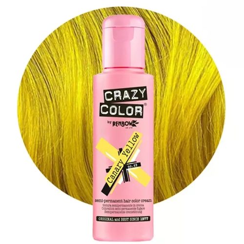 Crazy Color farba na vlasy 100ml č.49 - Kanárikovožltá