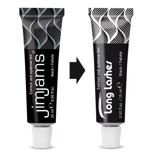 JimJams farba na riasy a obočie ČIERNA 15ml