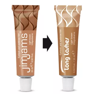 JimJams farba na obočie a riasy SVETLOHNEDÁ 15ml