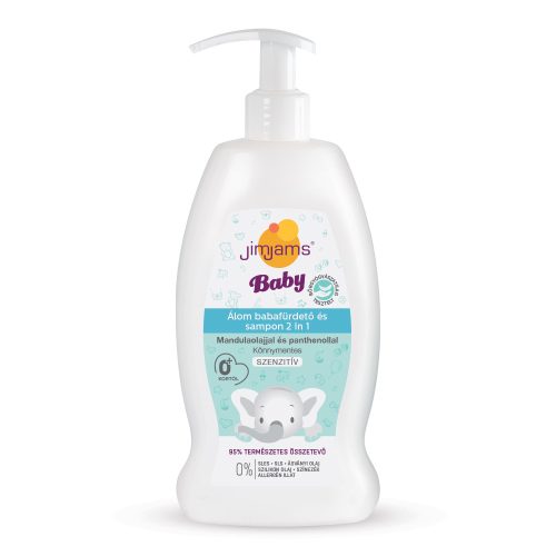 JimJams Baby Detský kúpeľ a šampón 2v1 400ml
