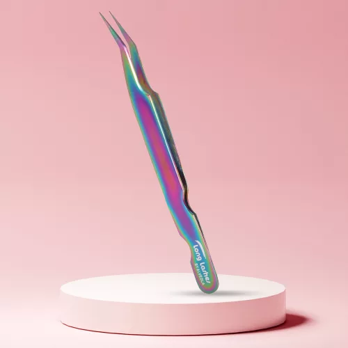 Long Lashes špeciálne pinzety na riasy, jemne zahnuté - viacfarebné, 12cm