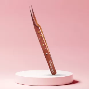 Long Lashes Pro izolačné pinzety Bronz