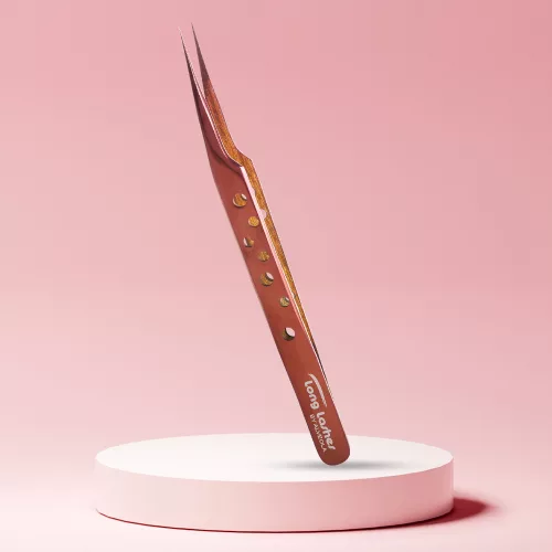 Long Lashes Pro izolačné pinzety Bronz