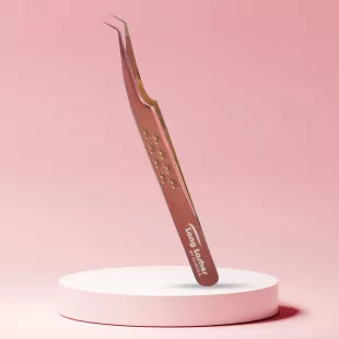   Long Lashes Pro Fiber Volume pinzeta s úzkou hlavou bronzová