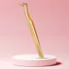 Long Lashes Pro Fiber L-ová volume pinzeta – zlatá