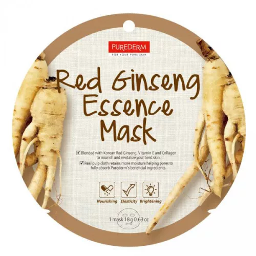 PureDerm Ginseng pleťová maska na omladenie pleti