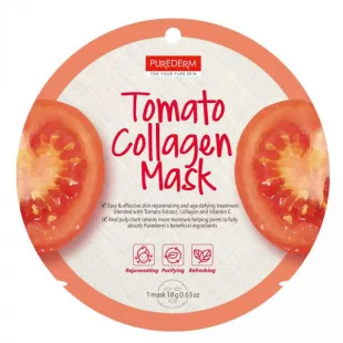 PureDerm Tomato pleťová maska na tvár