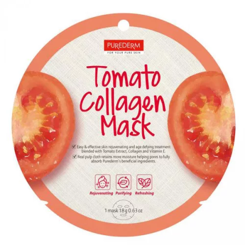 PureDerm Tomato pleťová maska na tvár