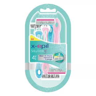   X-Epil Silky Fresh 3-členný jednorazový holiaci strojček 4ks