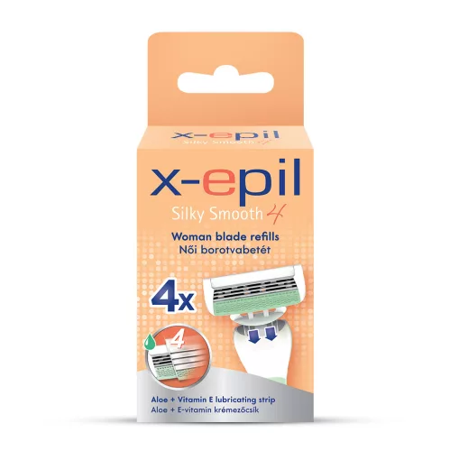 X-Epil Silky Smooth 4 Náhradné 4-hlavicové dámske holiace nástavce 4ks