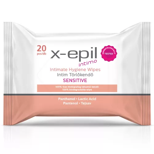 X-Epil Intimo Intimné hygienické utierky - citlivé 20ks