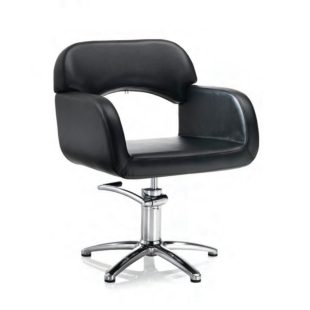   Hair Sage čierna kadernícka stolička - s hviezdicovou základňou
