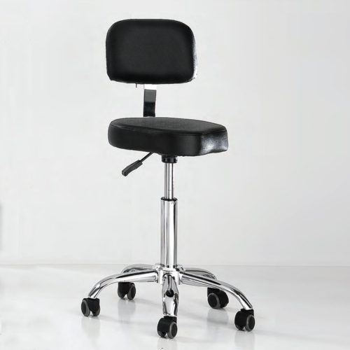 Shaped otočný stolička s operadlom - čierna