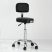 Shaped otočný stolička s operadlom - čierna