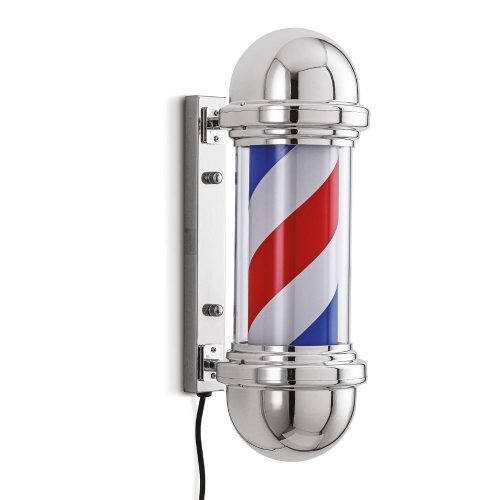 Barber strieborný osvetlený interiérový nápis