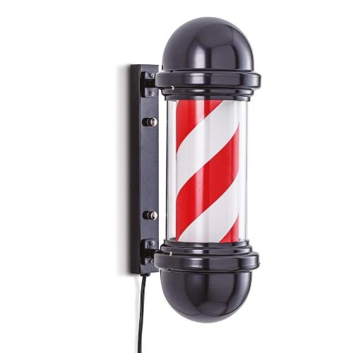 Čierny osvetlený barberský interiérový štítok