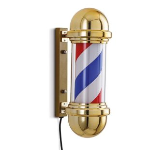 Barber zlatý osvetlený interiérový nápis na holičstvo