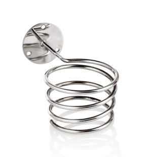 Nástenný držiak na fén s pružinovým dizajnom