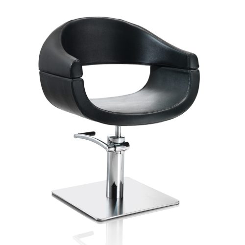 Hair Queen čierna kadernícka stolička - štvorcová základňa