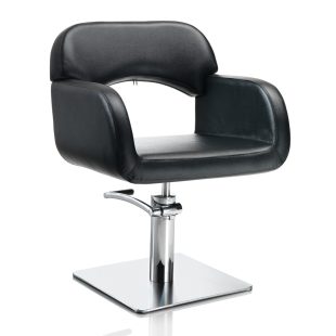   Hair Sage čierna kadernícka stolička - štvorcová základňa