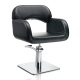 Hair Sage čierna kadernícka stolička - štvorcová základňa
