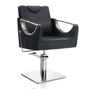   Hair Crown čierna kadernícka stolička - štvorcová základňa