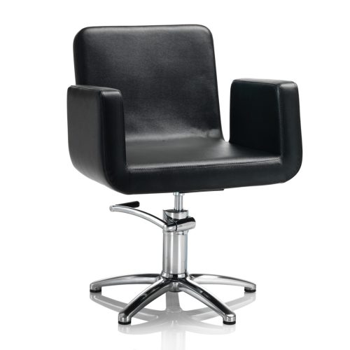 Hair Capital čierna kadernícka stolička - so základňou v tvare hviezdy