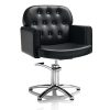 Hair Liberty čierna kadernícka stolička - s hviezdnym základom