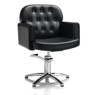   Hair Liberty čierna kadernícka stolička - s hviezdnym základom