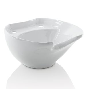 Biele umývadlo na hlavu