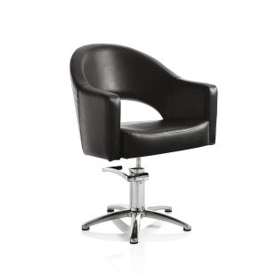   Fodrászsky stolička Hair Paris - čierna s hviezdicovou základňou