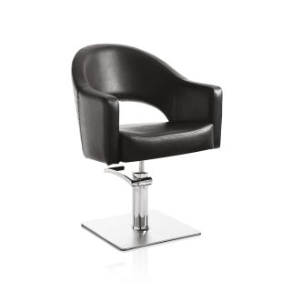   Hair Paris čierna kadernícka stolička - štvorcová základňa