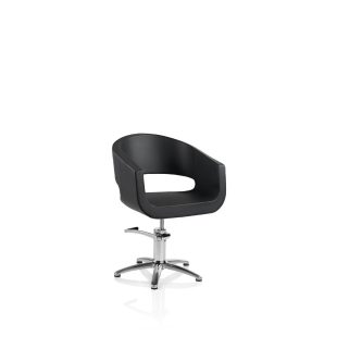   Hair Stylo čierna kadernícka stolička - s hviezdicovým podstavcom