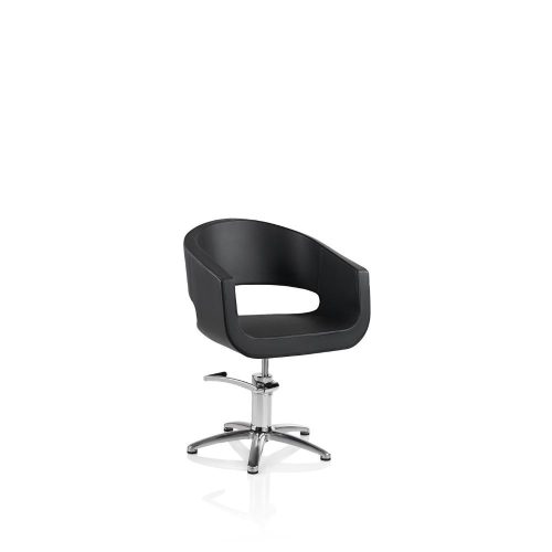 Hair Stylo čierna kadernícka stolička - s hviezdicovým podstavcom