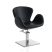 Hair Charlotte čierna kadernícka stolička s štvorcovým podstavcom