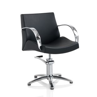   Hair Moon čierna kadernícka stolička - so základňou v tvare hviezdy