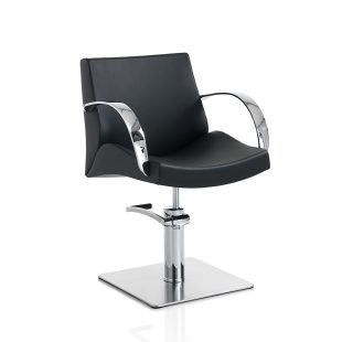 Hair Moon čierna kadernícka stolička - štvorec podstavec