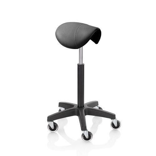 Roller Pro Ideal Compact L sedlová podložka so základňou v čiernej farbe