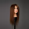 Cvičná hlava s extra dlhými pravými vlasmi 45/50 cm, odtieň 5