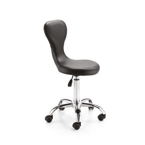 Classic čierna otočná stolička s operadlom